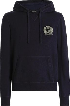 Dolce & Gabbana Verfraaide jas met capuchon - Blauw