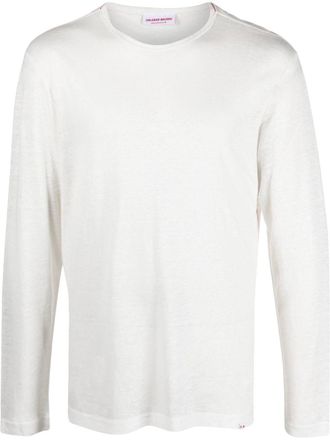 Orlebar Brown round-neck long-sleeve T-shirt - White
