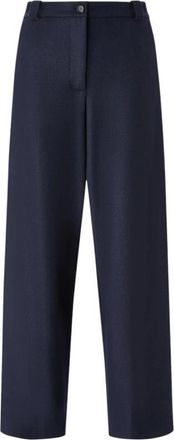 Pinko Wide Broeken - Dames - Wijde Broeken - Blauw - S - Wol - Broeken