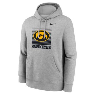 Nike Iowa Primetime Nike Mens College Pullover Hoodie in Grey | NKDK06GIA-JM7