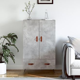 vidaXL Vidaxl - Aparador Alto Madera De Ingenier&iacute;a Gris Hormig&oacute;n 69,5x31x115 Cm