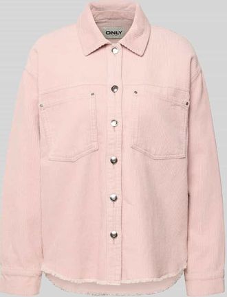 Only Regular Fit Hemdjacke aus reiner Baumwolle Modell MAIKO-BITTEN in Hellrosa, Gr&ouml;&szlig;e XL