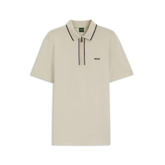 BOSS Active Slim-fit polo shirt in moisture-wicking stretch cotton