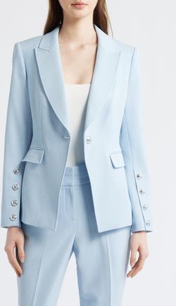 Tahari by ASL One-Button Blazer in Ice Blue at Nordstrom, Size 16