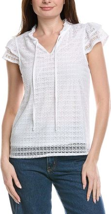 T Tahari Ruffle Lace Top