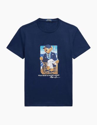 Polo Ralph Lauren Mens Polo Ralph Lauren Newport Bear T-Shirt 001 Newport Navy - Size: 42