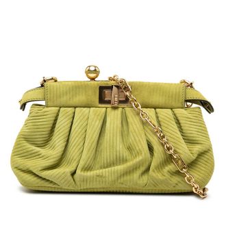 Fendi Pre-owned Fendi Small Embossed Suede Peekaboo Click Clutch on Chain Ladies SPBWX7VC2INOZNTL