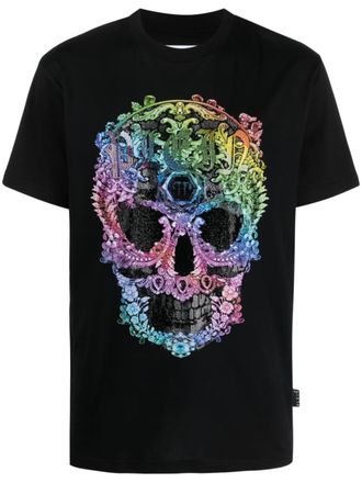 Philipp Plein T-shirt con strass - Nero