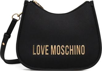 Love Moschino Borsa a spalla con placca logo - Nero