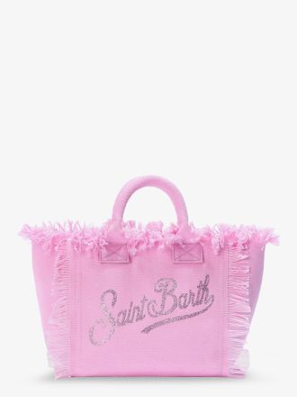 MC2 Saint Barth Borsa a tracolla Colette in canvas con logo strass frontale - MC2 SAINT BARTH - gender_Woman
