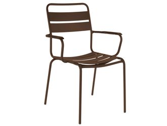 Schubiger M&ouml;bel Metall-Lattenstuhl Glarus mit Armlehne