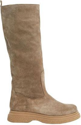 8 by YOOX SUEDE PLATFORM TALL BOOTS