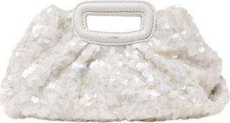 Maje Sequins Milpli mini Clutch in White at Nordstrom, Size Medium