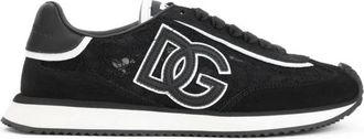 Dolce & Gabbana DG Logo Lace Sneakers - Dames - Sneakers - Zwart - 37 EU - Schoenen