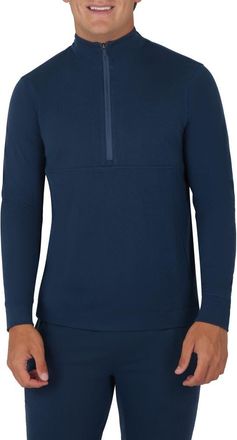 90 Degree by Reflex Silicon Tek Scuba Knit Half Zip Pullover in Blue at Nordstrom Rack, Size Xx-Large