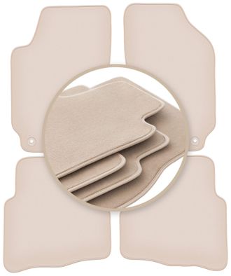 OEM Alfombrillas Beige Premium Para Skoda Fabia I Hatchback, Sedan, Station Wagon 1999-2007