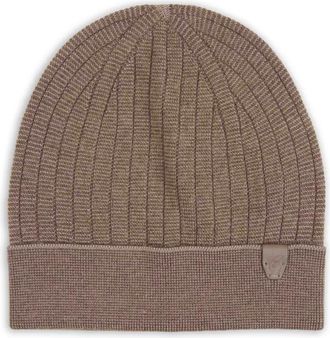 Brioni Berretto con applicazione logo - Marrone