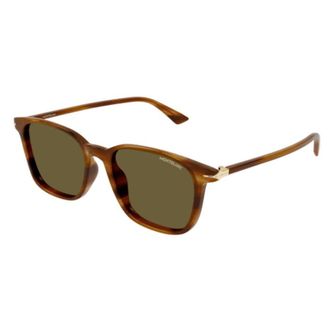 Montblanc Brown Square Mens Sunglasses MB0338S 045 52