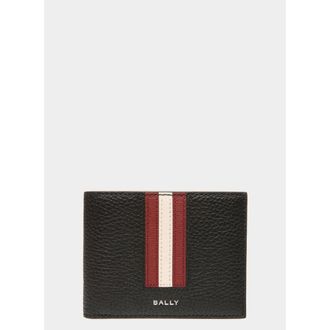 Bally Ribbon Bifold Wallet in Black/ballyred+Pall at Nordstrom
