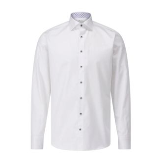 Stenstr&ouml;ms Overhemden, Heren, Wit, M, Casual overhemd in klassiek blauw design