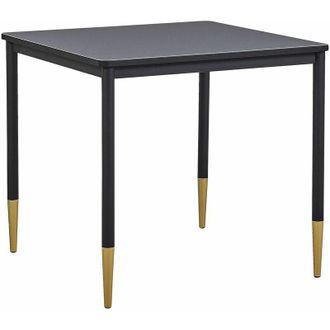 Beliani Beliani - Tavolo Quadrato 80 x 80 cm Cucina Pranzo Piano mdf Nero Shalford
