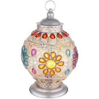 Globo Lighting L&aacute;mpara De Mesa - Gelasius - Plateado - Metal - &Oslash; 27cm - - Globo