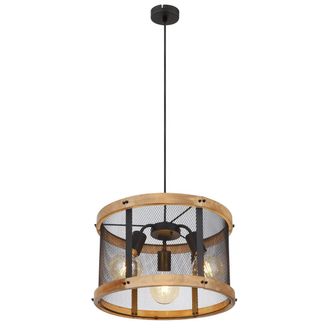 Globo Lighting L&aacute;mpara Colgante - Jeanie - Negro - Metal - &Oslash; 40cm - E27 - Globo