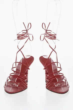 ARMARIUM Lace-Up Thong Sandals BROOKE Leather Heel 11 cm Armarium