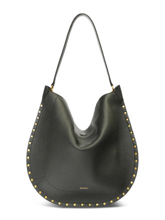 Isabel Marant Soft-Gz Crescent Studded Leather Hobo Bag
