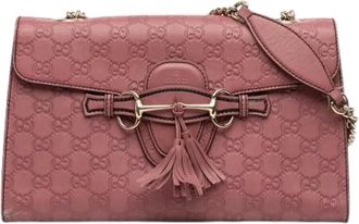 Gucci Pre-owned Cross Body Bags, female, Pink, Size: ONE SIZE Pre-owned The Emily Cross Body Bag