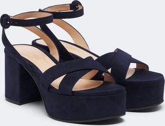 Gianvito Rossi Sandalias con plataforma Sabrina de ante