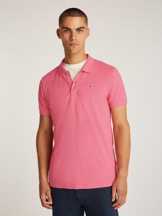 Tommy Jeans Poloshirt TOMMY JEANS TJM SLIM PLACKET POLO, Herren, Gr. XXL, rosa (preppy pink), Jersey, Obermaterial: 100% Baumwolle, slim fit h&uuml;ftbedeckend, V-Auss