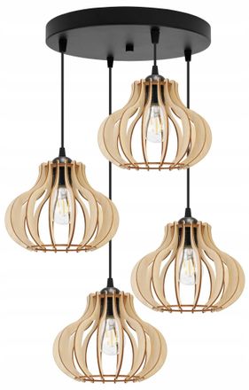 OEM L&aacute;mpara Colgante, L&aacute;mpara De Techo, Madera, Pantalla Led