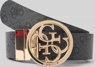Guess G&uuml;rtel mit Label-Detail Modell NOELLE in Anthrazit Melange, Gr&ouml;&szlig;e XS