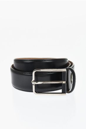 Corneliani Leather Belt With 30mm Metal Buckle size 85