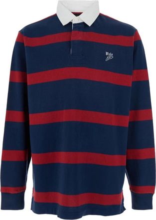Polo Ralph Lauren Tops, Heren, Veelkleurig, M, Katoen, Gestreept Logo Polo Shirt Multicolor Katoen
