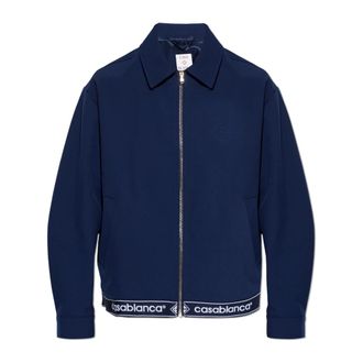 Casablanca Light Jackets, female, Blue, Size: XS Logo Jacket