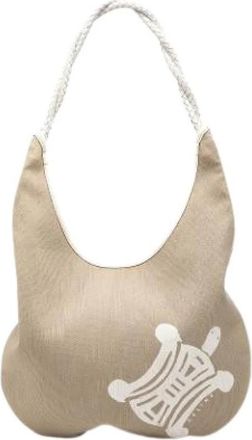 Celine Pre-owned Vintage Hobo Bag - Dames - Vintage Schoudertas - Beige - ONE Size - Leer - Vintage