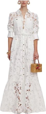 Self Portrait Maxi Dresses, female, White, Size: M Maxi Dress