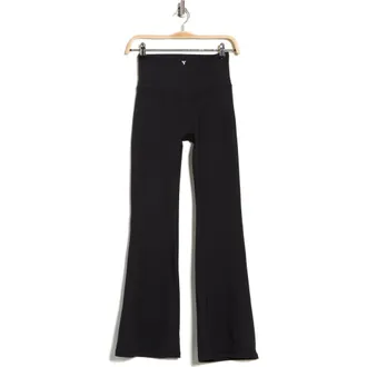 Yogalicious Lux Sophia Crossover Elastic Flare Leggings in Black at Nordstrom Rack, Size X-Small