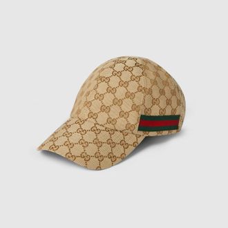 Gucci GG Baseball Hat With Web, Size XXS, Green, Cotton
