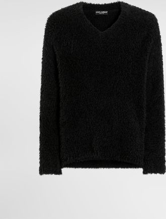 Dolce & Gabbana Alpaca Blend Pullover - Man Sweaters And Cardigans Black Xl