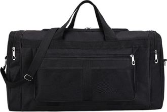 Generic Compatible For 1 large capacity luggage storage bag, portable travel handbag, shoulder or crossbody, fitness(Black)