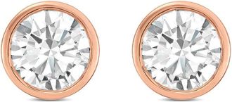 Diana M. Jewels 14KT ROSE GOLD LAB GROWN ROUND STUDS IN A BEZEL SETTING WEIGHING 7.00 CTS TW