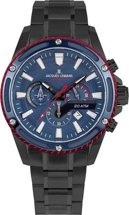 Jacques Lemans 1-2141G Mens Liverpool Watch - Black - One Size