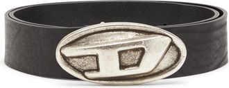 Diesel 4 cm belt with Oval D buckle - Belts - Man - Black