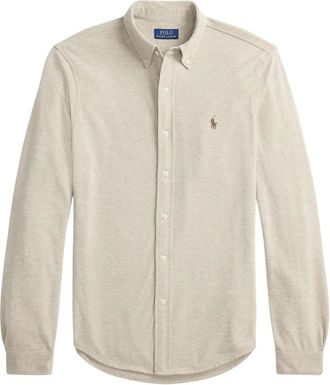 Ralph Lauren Overhemden, Heren, Beige, S, Logo Shirt