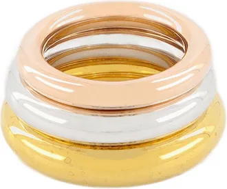 Charlotte Chesnais Brahma 3 Ringe Ring Charlotte Chesnais Silber/18 K Gold plattiert