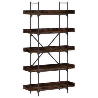 vidaXL Vidaxl - Librer&iacute;a De 5 Estantes Madera Ingenier&iacute;a Roble Ahumado