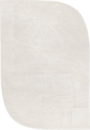 Wecon Home Alfombra tuftada a mano de pura lana blanco roto 110x170